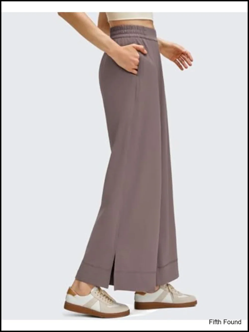 Lightweight Wide Leg Ankle Pants with Pockets 7/8 Length Stretchy Yoga Travel